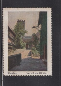 German Advertising Stamp - Landmarks, Wartburg Series, Forecourt & Dirnitz