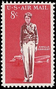 U.S. Scott # C68  1963 8c car red & brn pur  A. Earhart  mint-nh- vf