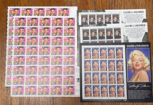 *US Mint Stamp Sheets, Legends of Hollywood and Elvis Presley, Face Value $42.40