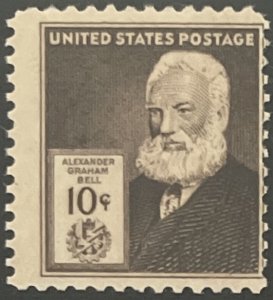 Scott #893 1940 10¢ Famous Americans Alexander Graham Bell MNH OG