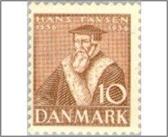 Denmark 1936 Used Stamp SC254 Reformation - Hans Tausen 10 øre - Da*STOCK IMAGE*