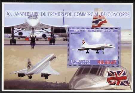 MADAGASCAR - 2006 - Concorde, 30th Anniv #2 - Perf Min Sheet - MNH-Private Issue