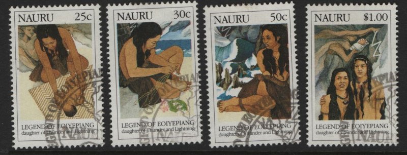 NAURU  372-375  USED   LEGEND OF EOIYEPIANG   1990 SET