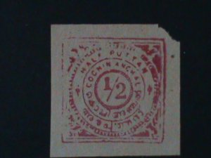 ​INDIA-FEUDATORY STATES- POSTAGE STAMP- IMPERF MNH -VF-OVER 100 YEARS OLD-