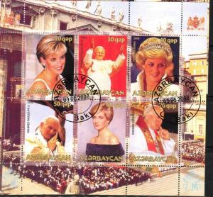 AZERBAYAN SHEET USED DIANA ROYALTY