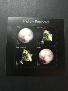 Scott #5077-78 Pluto Explored Sheet of 4 -(2016)