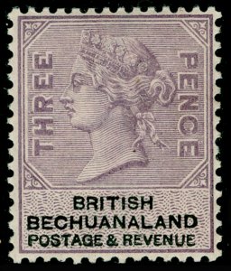 BECHUANALAND SG12, 1d lilac and black, VLH MINT.