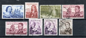 Australien 1963-65 Navigators Set + 10s und Weiß Papier Sg 355-60 Fu Cds