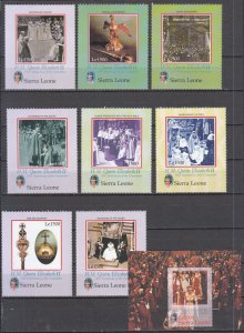 Sierra Leone - 2003 QEII Golden Jubilee Sc# 2599/2607 - MNH (9684)