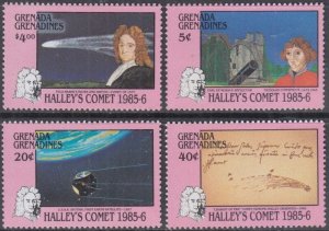 GRENADA GRENADINES Sc # 744-7 MNH CPL SET of 4 - HALLEY's COMET