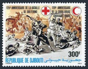 Djibouti C203,MNH.Michel 412. Battle of Solferino.Red Cross,120th Ann.1984.