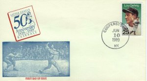 BASEBALL BASEBALL HALL OF FAME-50TH ANN, COOPERSTOWN, NY  1989  FDC9592