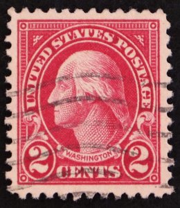 U.S. Used Stamp Scott #554 2c Washington, Superb. Wave Cancel A Gem!