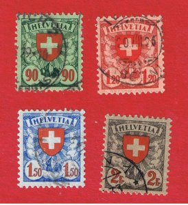 Switzerland #200-203  VF used  Coat of Arms   Free S/H