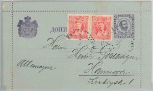 65996 - MONTENEGRO - POSTAL HISTORY -- STATIONERY LETTER CARD to GERMANY - K4-
