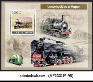 GUINEA BISSAU - 2007 STEAM LOCOMOTIVE / RAILWAY - MIN. SHEET MNH