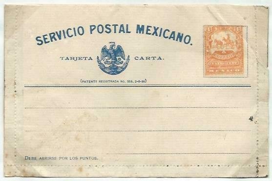 MEXICO 4c lettercard 1897 unused...........................................58734