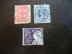 Stamps - New South Wales - Scott# 98-100 - Used Set of 3 Stamps