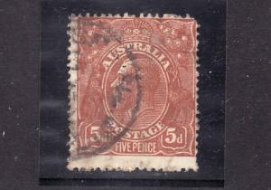 D2-Australia-Sc#36-used-5p 0rg brn KGV-1915-