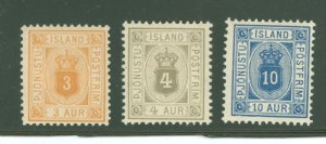 Iceland #O10-12 Unused Single (Complete Set)