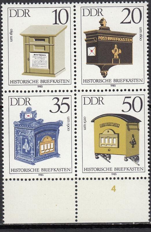 East Germany - 1985 Mailboxes Sc# 2459a - MNH (437)