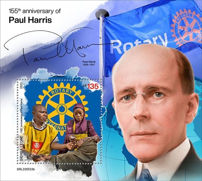 SIERRA LEONE - 2023 - Paul Harris - Perf Souv Sheet - Mint Never Hinged