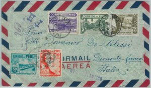 81700 - PERU - POSTAL HISTORY - Registered AIRMAIL  COVER to ITALY  1948