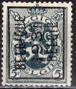 Belgium; 1929: Sc. # 201; O/Used Precancel Single Stamp