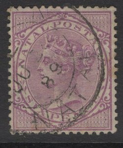 NATAL SG103 1882 6d MAUVE USED