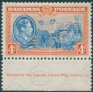 Bahamas 1938 4d light blue & red-orange SG158 MNH