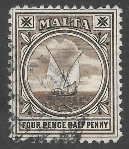 Malta (1899) - Scott # 15,   Used