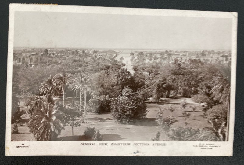 1912 Khartoum Sudan RPPC Postcard Cover To London England General View ...