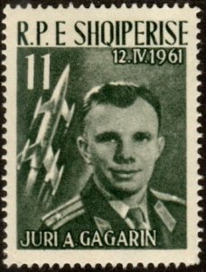 Albania 606 - Mint-H - 11L Yuri A. Gagarin (1962) (cv $11.70)