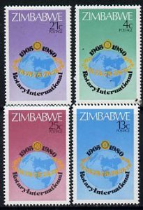 ZIMBABWE - 1980 - Rotary International - Perf 4v Set - Mint Never Hinged