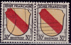Germany, 1945-46, Under French Occupation, Baden, 8pf, sc#4N4, used