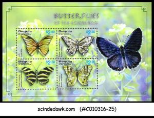 BEQUIA - 2010 BUTTERLIES OF THE CARIBBEAN - MIN. SHEET MINT NH