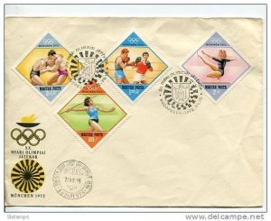 Hungary 1972 Cover  First Day Special cancel Olympic Games Munchen