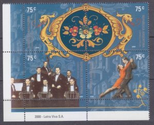 2000 Argentina 2618-2621VB Music -Cultural Heritage of Buenos Aires 10,00 €