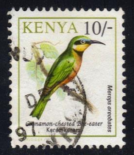 Kenya #604 Cinnamon-chested Bee-eater; used (0.65)