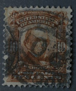 United States #307 Used VF 10 Cent Webster Oval Place Cancel with 'PO�...