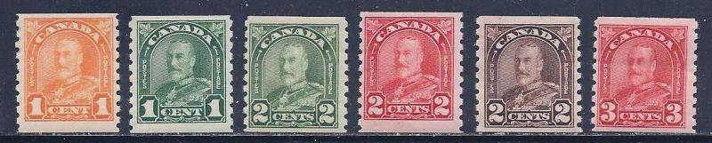 Canada Scott #'s 178 - 183 MH