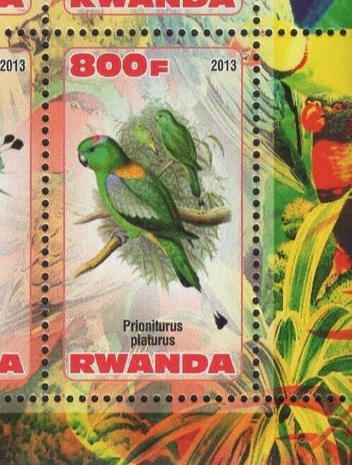 Parrots Birds Souvenir Sheet of 4 Stamps Mint NH