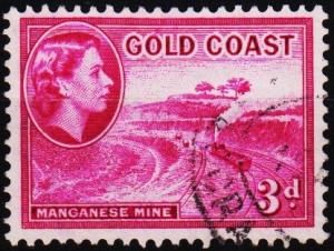 Gold Coast. 1952 3d S.G.158 Fine Used