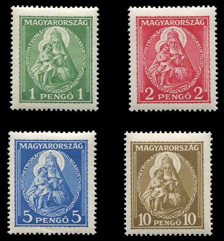 Hungary #462-465 Cat$285, 1932 Madonna, set of four, never hinged