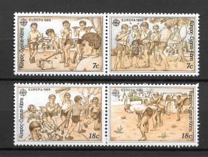 CYPRUS MNH PAIR SET SC#723A-725A CHILDREN GAMES SCV$4.20
