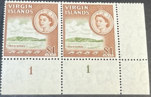 BRITISH VIRGIN ISLANDS # 156-MINT NEVER/HINGED---PLATE # PAIR---1964