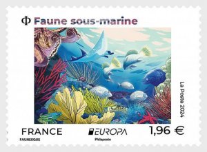 France 2024 Europa CEPT Underwater Fauna stamp MNH