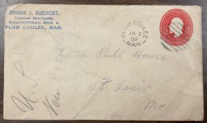 Canada 1909 Advertising Cover  Plum Coulee, Man. - Split-Ring cancel - 01/02/09