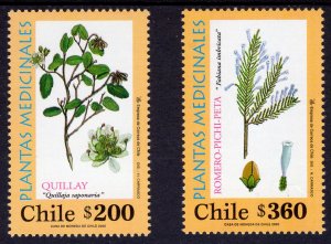 Chile 2000 Sc# 1329/1330  Medicinal Plants Set  (2)  MNH VF