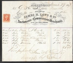 #R15 on JAMES H LAWS & CO. letterhead NOV/27/1867 (my820)